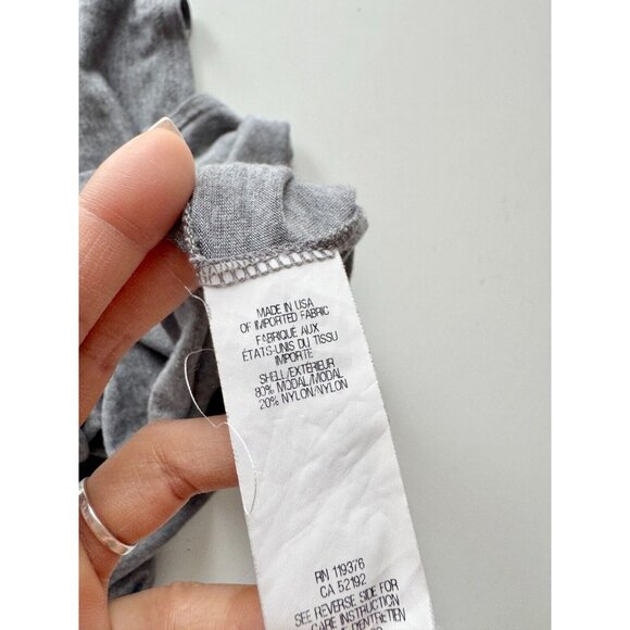 HELMUT HELMUT LANG Grey Modal Jersey Scoop Neck Scoop Hem T-Shirt, Size S - Picture 9 of 11